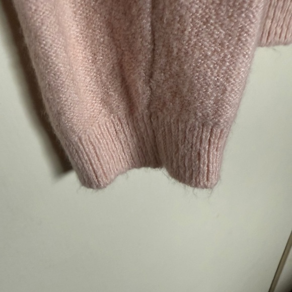 Caslon Pink Cable Knit Crewneck Sweater Size Medium - Picture 3 of 8